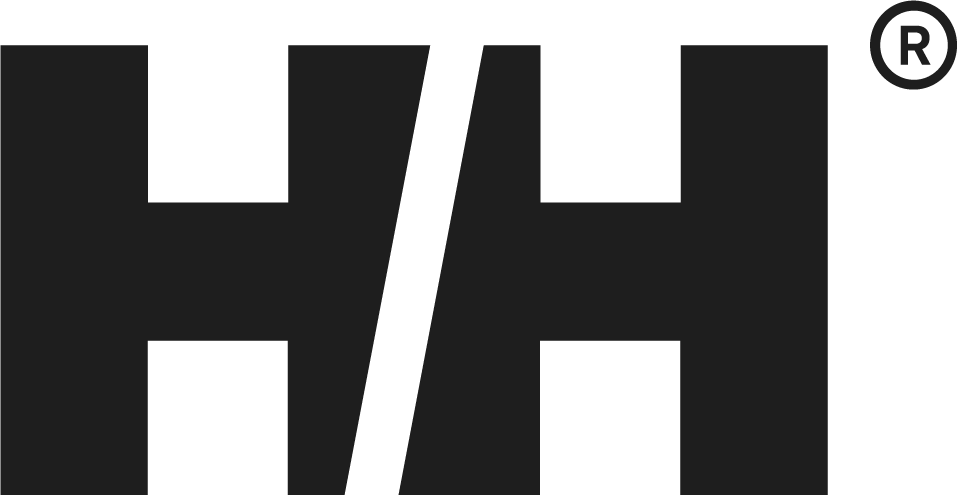 Helly Hansen logo som vises på Ringsted Designer Outlets hjemmeside. I Helly Hansen Outlet kan man købe et bredt udvalg af beklædning til udendørsbrug.