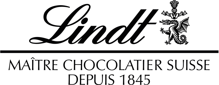 Lindt logo som vises på Ringsted Designer Outlets hjemmeside, hvor Lindt har en outletbutik med chokolade og søde fristelser