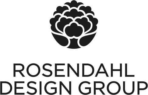 Rosendahl Design Group logo som vises på Ringsted Designer Outlets hjemmeside, hvor Rosendahl har en outletbutik, hvor man kan købe boligdesign og interiør til outletpriser.