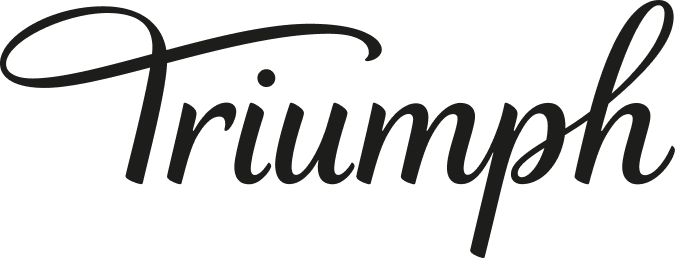 Triumph logo som vises på Ringsted Designer Outlets hjemmeside, hvor Triumph har en outletbutik, hvor man kan købe lingeri og undertøj til outletpriser.