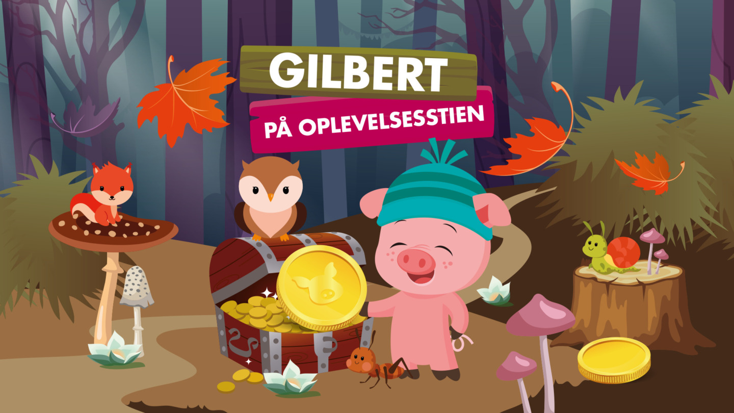 Tegning af Gilbert i skoven