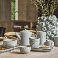 Porcelænsstel i luse nuancer - skåle, kopper, tekande, tallerkener – inspirationsbillede fra Kitchen Living Dining i Ringsted Designer Outlet