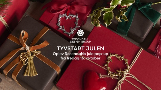 Rosendahl jule pop-up - masser af fine julefund fra kendte designbrands med ekstra store besparelser i Ringsted Designer Outlet.